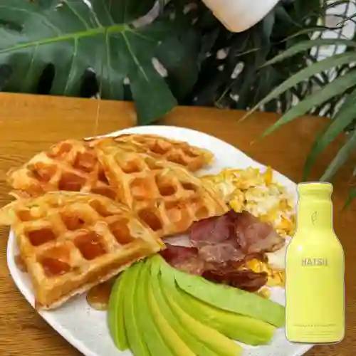 Combo Waffles de Yuca +Hatsu Amarillo Carambolo 400ml