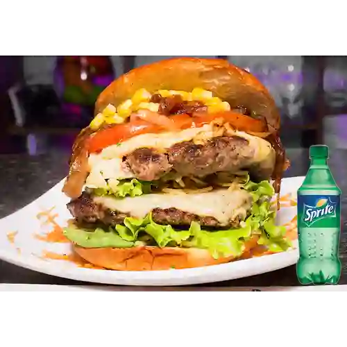 Combo RockoBurger Queen Doble Carne (a Dueto) + Sprite