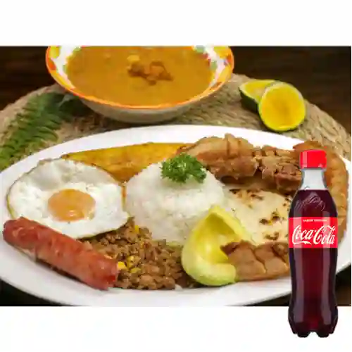 Combo Bandeja Paisa + Coca Cola 400 ml