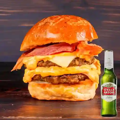 Combo Hamburguesa Maiden + Stella Artois 335 ml