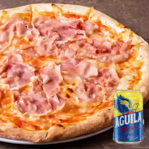 Combo Pizza Prosciutto Cotto + Aguila Orig Lta 330ml