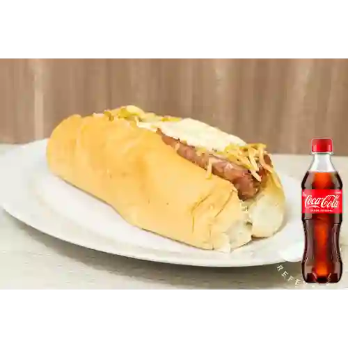 Combo Perro Medio Suizo + Coca Cola Original 400 ml