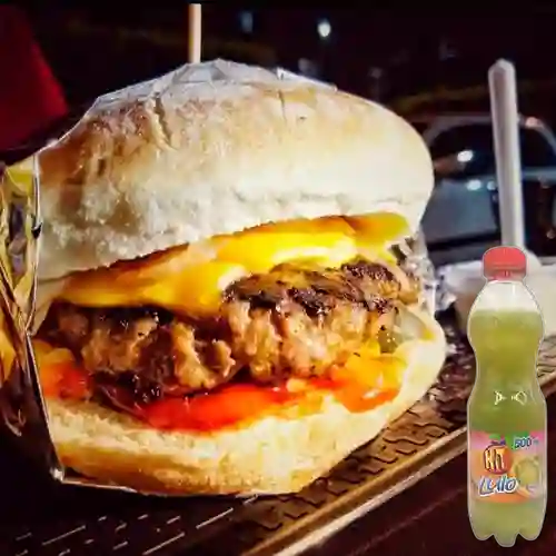 Combo Hamburguesa Americana + Hit Lulo 500 ml