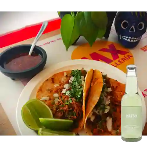 Combo Tacos de Birria +Hatsu Sandia Albahaca 300ml