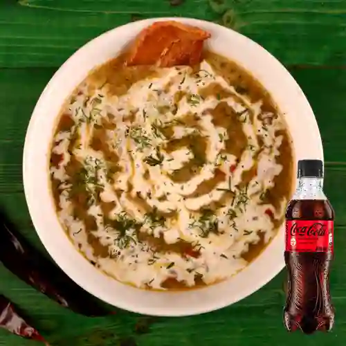 Combo Sopa de Lentejas + Coca Cola Sin Azúcar 400 ml