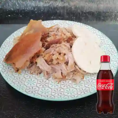 Combo Porción Lechona 500 gr +Cocacola Orig 250ml