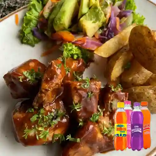 Combo Costillas a la Fogata + Postobon Pet 400 ml