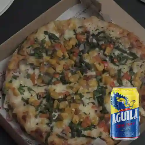 Combo Pizza Vegetariana + Aguila Original 330 ml