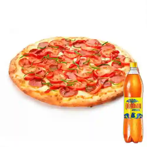Combo Pizza Mediana 35 Cm + Colombiana 1.5 L