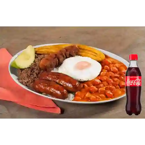 Combo Bandeja Paisa + Coca-Cola Sabor Original 400 ml