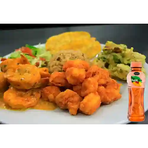 Combo Triple de Camarones + Fuze Tea Durazno 400ML