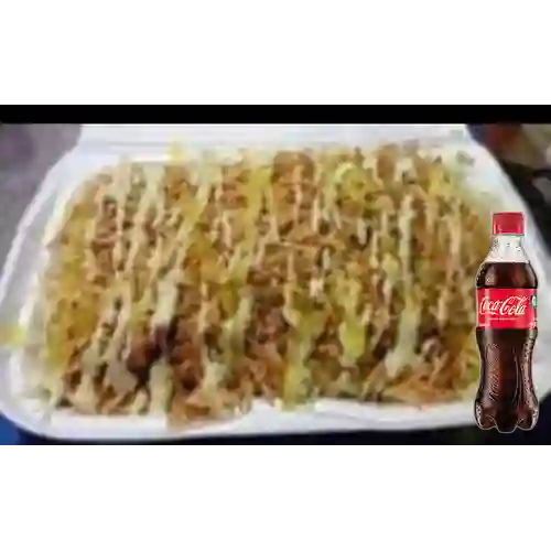 Combo Salchipapa Sencilla + Coca Cola Original 400 ml