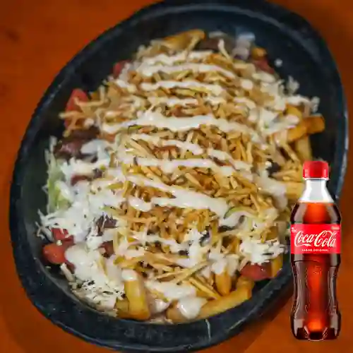 Combo Salchipapa Mixta + Coca Cola Original 400 ml