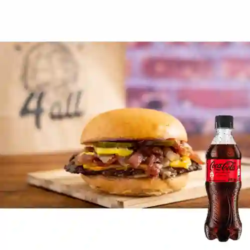 Combo Smash Bacon Cheese Burger +Cocacola S/az 400ml