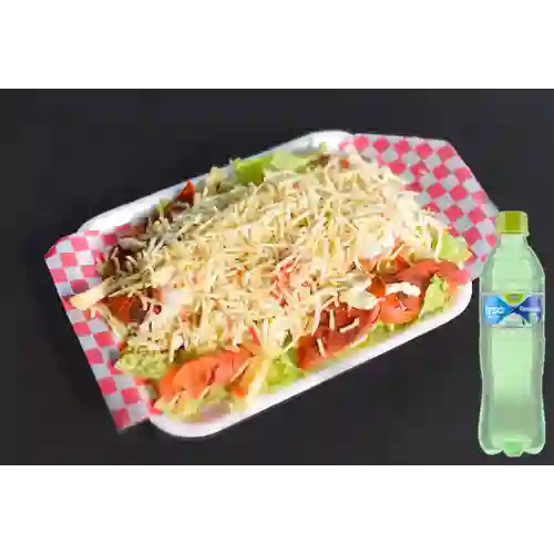 Combo Choripapa +Agua Brisa Sabor 600ml Lima Limón