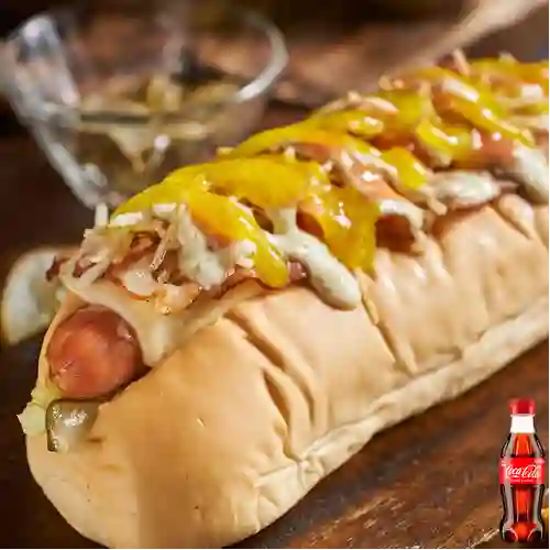 Combo Perro Hawaiano. + Coca Cola Original 250ML
