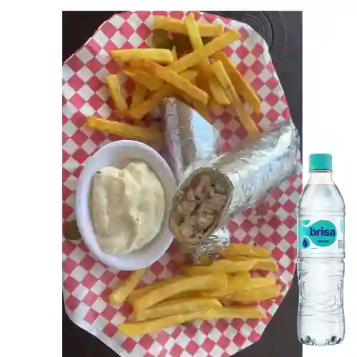 Shawarma de Pollo Papa Francesa +Brisa S/gas 600ML