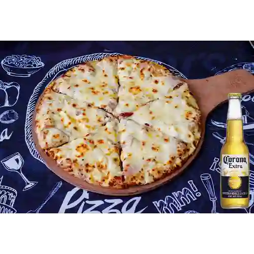 Combo Pizza Carnes Tradicional + Corona Bot. 355ml