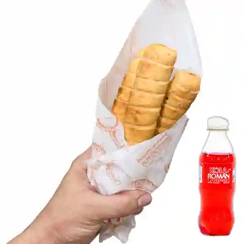 Dedito de Salchicha Grande Frito +Kola Roman 250Ml