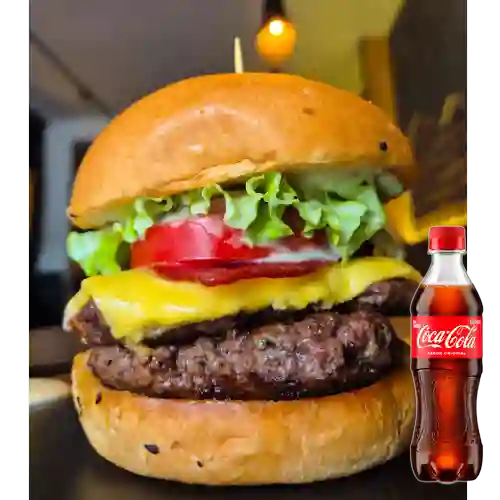 Combo Hamburguesa la Doble Carne + Coca Cola Original 400 ml