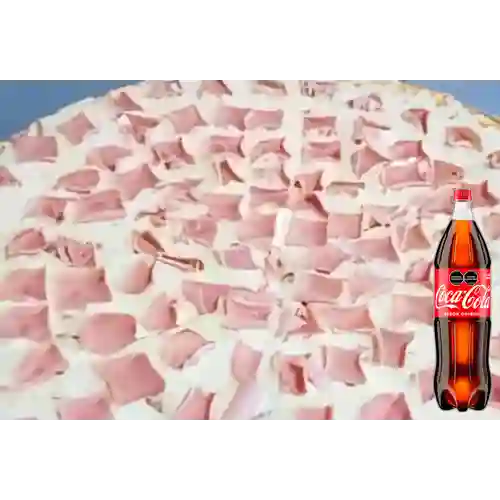 Pizza de Jamón&Queso Medium +Cocacola Org 1.5 Lt