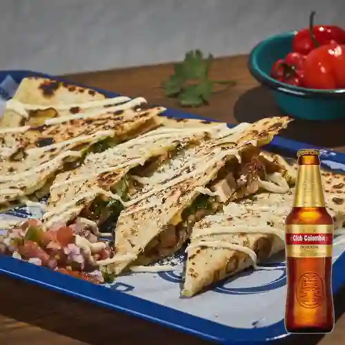 Combo Quesadilla + Club Colombia Dorada 350 ml