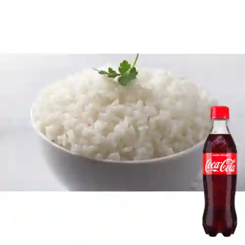 Combo Arroz Blanco + Coca Cola 400 ml