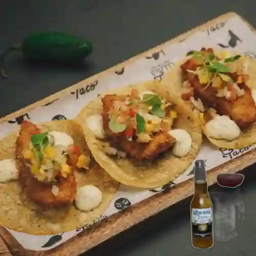 Combo Taco Ensenada + Chela que Te Cagas
