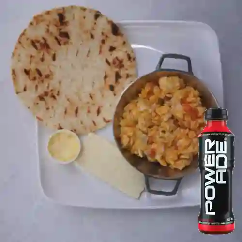Huevo c/ Aliños +Powerade Frutas Tropicales 500ml