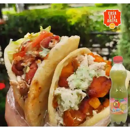 Combo Arepa de Pollo + Hit Lulo 500 ml