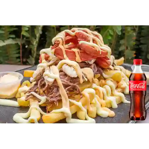 Combo Salchipapa Máximas + Coca Cola Original 400 ml
