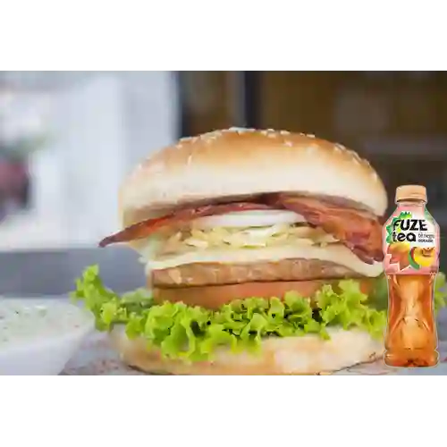 Combo Especial con Tocineta + Fuze Tea Durazno 500 ml