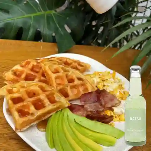 Combo Waffles de Yuca +Hatsu Sandía&Albahaca 300ml