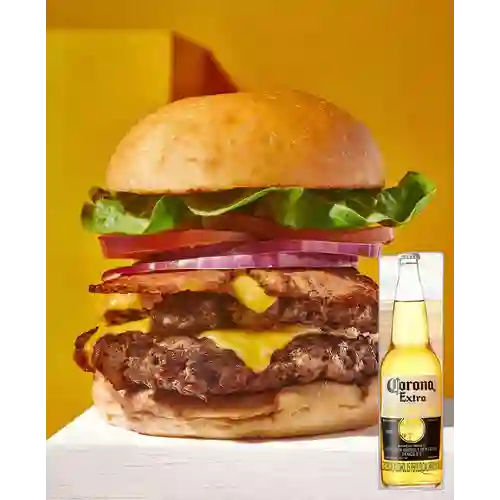 Combo Double Bacon Cheeseburger + Corona 330 ml