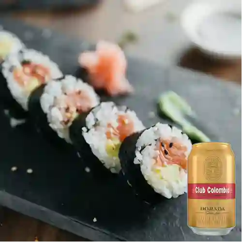 Combo Sushi Philadelphia + Club col. Dorada Lta 330ml