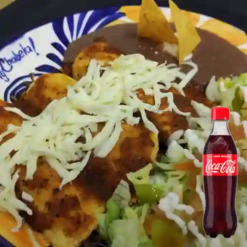 Combo Enchilada Rojas +Cocacola Orig 400ml