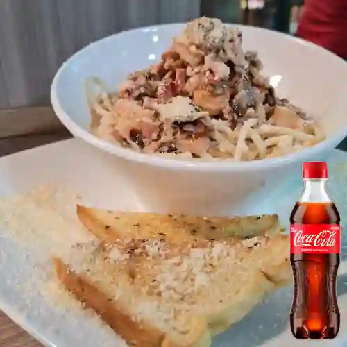 Spagueti de Camarón c/ Salsa +Cocacola Org 400ml