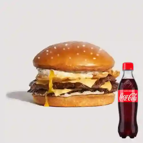 Combo Cheeseburger Trufada +Cocacola Orig 400ml