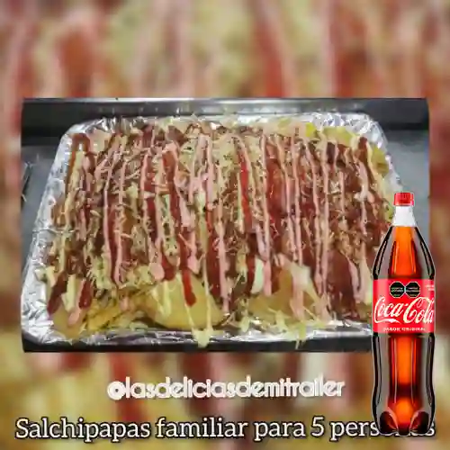 Combo Salchipapas Familiares +Cocacola Orig 1.5l