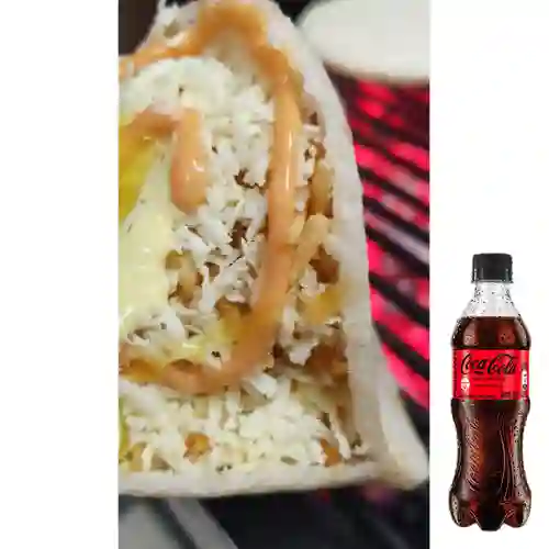 Combo Arepa c/ Pollo +Gaseosa Cocacola S/az 400ml