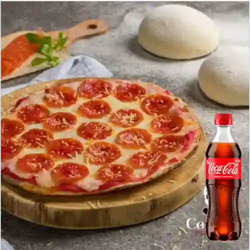 Combo PIzza Pepperoni 20 Cm + Coca Cola Original
