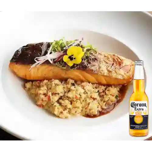 Combo Salmón Puerto Montt + Corona 330 ml
