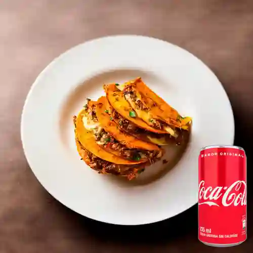 Combo Taco Quesabirria + Coca-Cola Original 235 ml