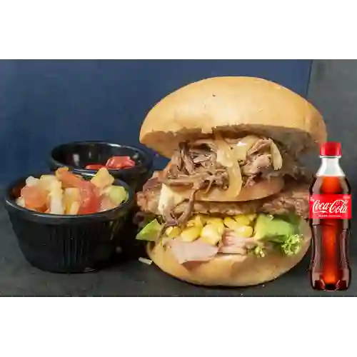 Combo Hamburguesa AZTEK +Cocacola Orig 400ml