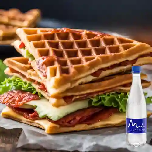 Combo Protein Waffle + Agua Mineral Manantial 600 ml