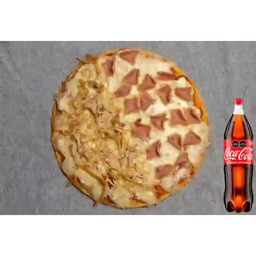 Combo Mitad Jamon Mitad Pollo +Cocacola Orig 15 l