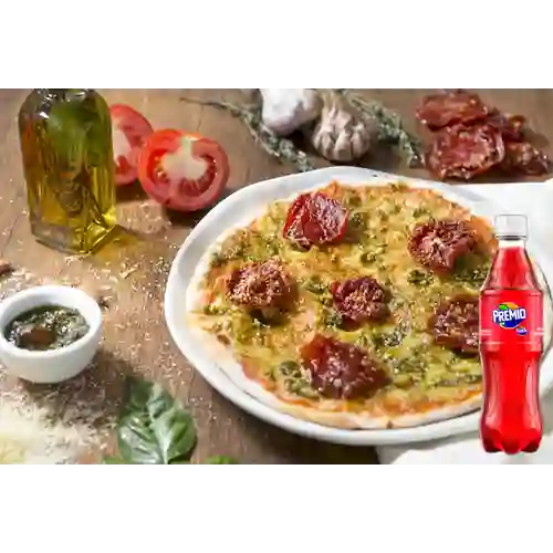 Combo Pizza Personal Al Pesto + Premio 400 ml