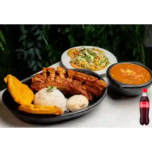 Combo Frijolada c/ Chicharrón +Cocacola Orig 400ml