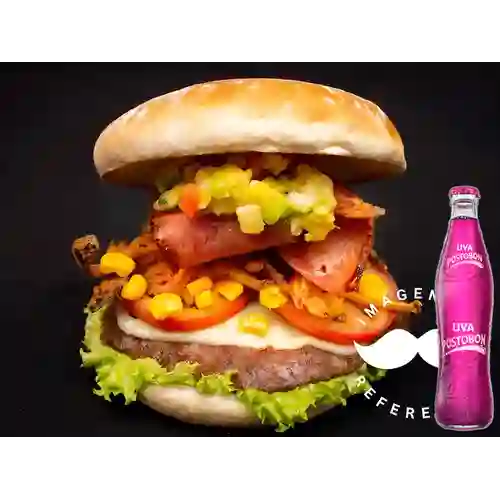Combo Hamburgesa Ranchera + Uva Postobon 350 ml