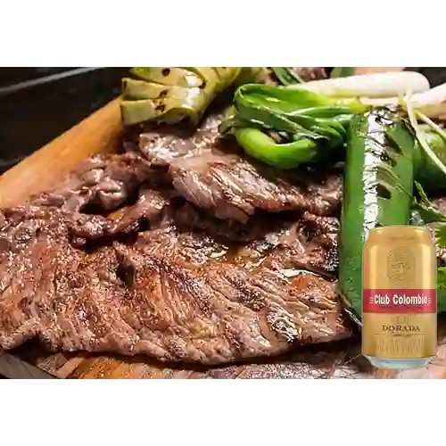 Combo Carne Ranchera + Club col. Dorada Lta 330ml